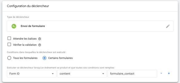 configuration déclencheur GA4