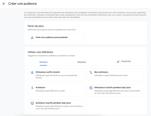 rapport d'audience GA4