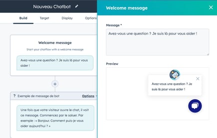 chatbot hubspot rédiger son accroche