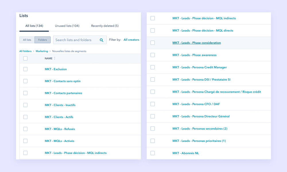 lists