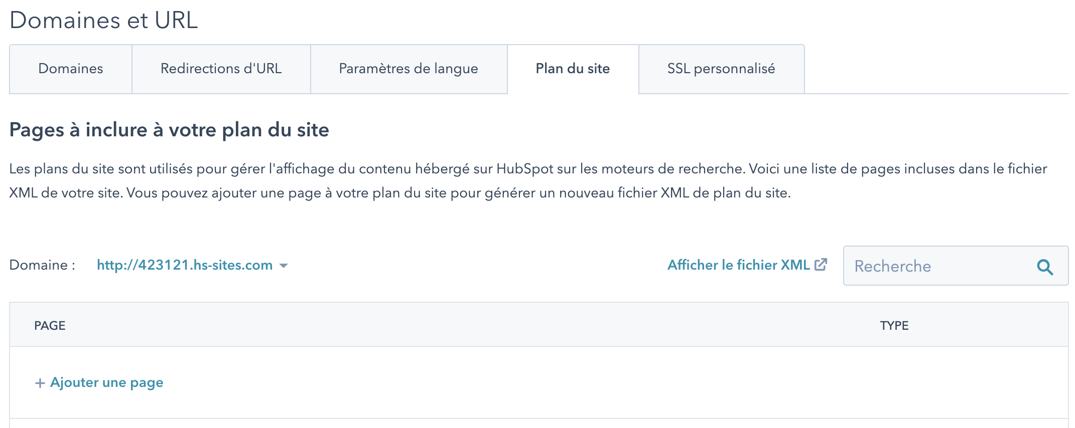 fichier sitemap hubspot