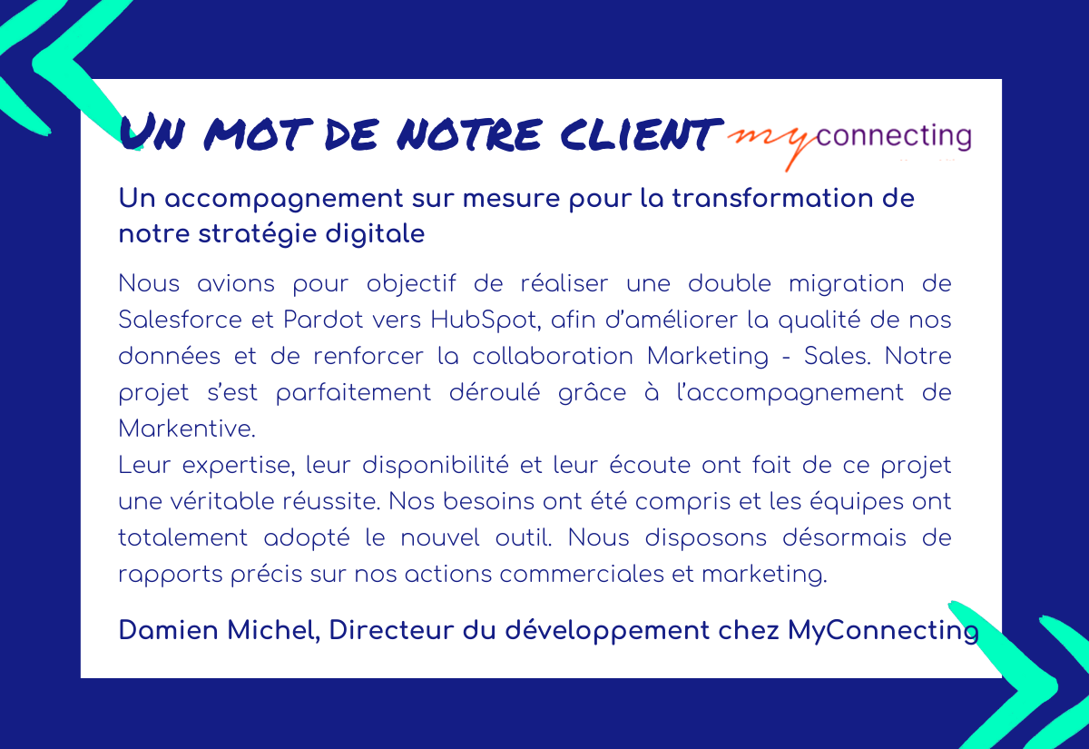témoignage  client my connecting