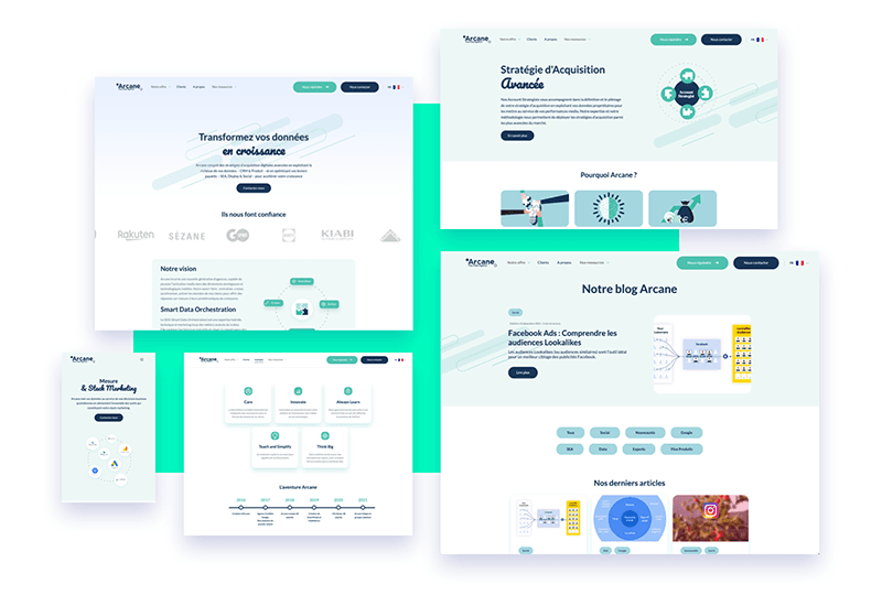 design impactant et moderne nouveau site