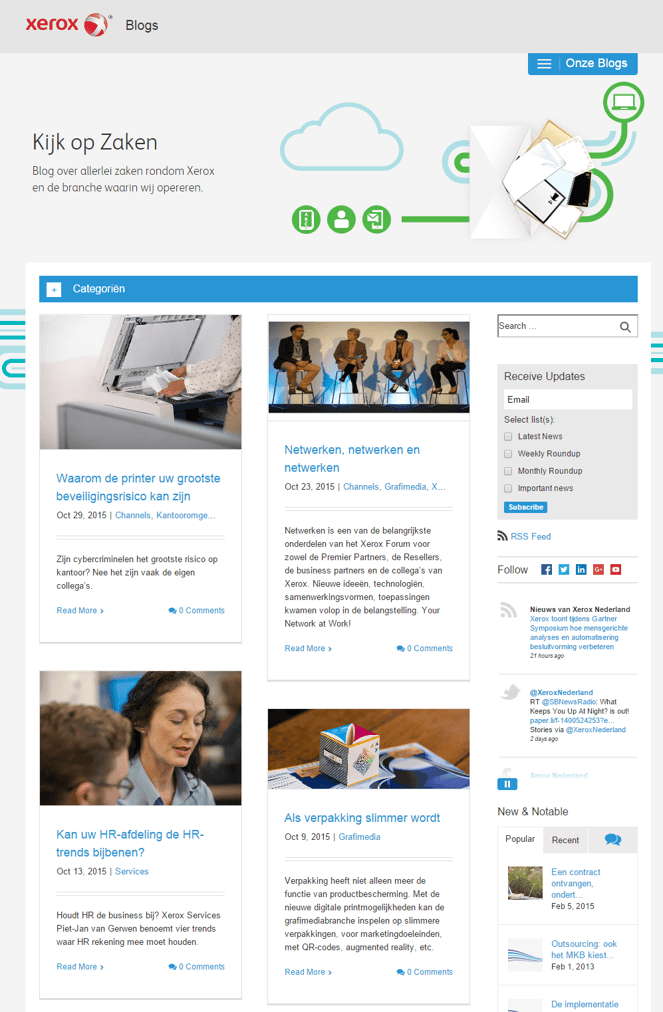 Xerox segmente son Content Marketing par langues