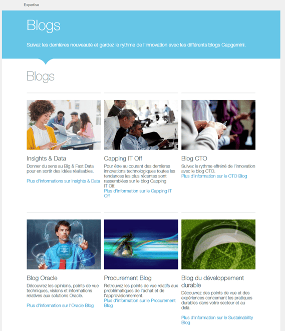 Inbound Marketing : Capgemini se sert de son blog pour capter des leads