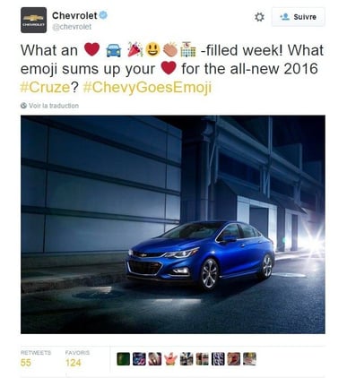 Stratégie digitale : comment Chevrolet se sert des émoticônes