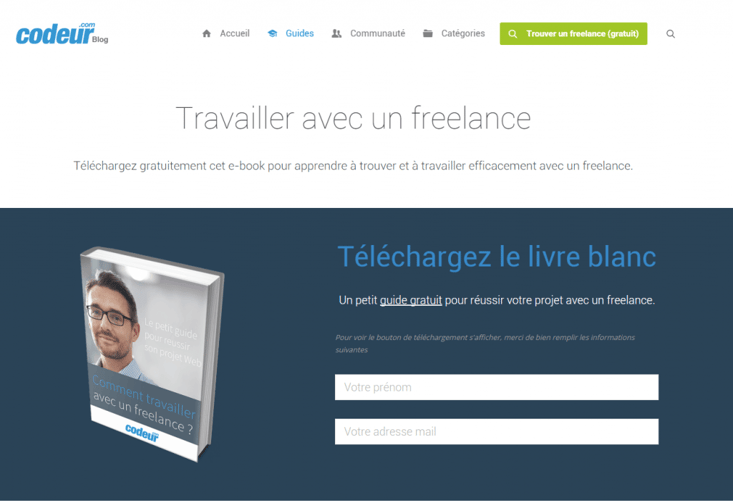 Landing page : un formulaire concis