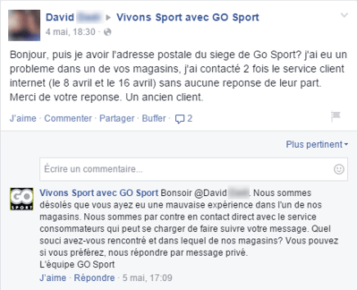 Community Management : un exemple parfait de réponse à un commentaire négatif