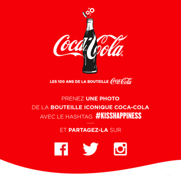 Campagne multicanale : Coca-Cola sur les réseaux sociaux #kisshappiness