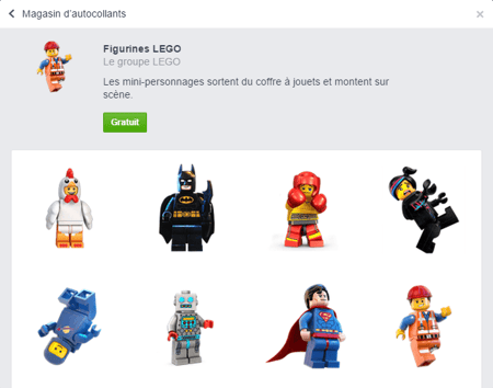 Lego propose ses émojis sur Facebook