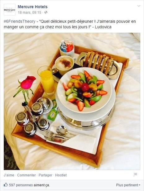 Un petit déjeuner qui fait envie pour appuyer le storytelling de Mercure