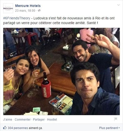 Une photo conviviale, en lien avec le storytelling de Mercure
