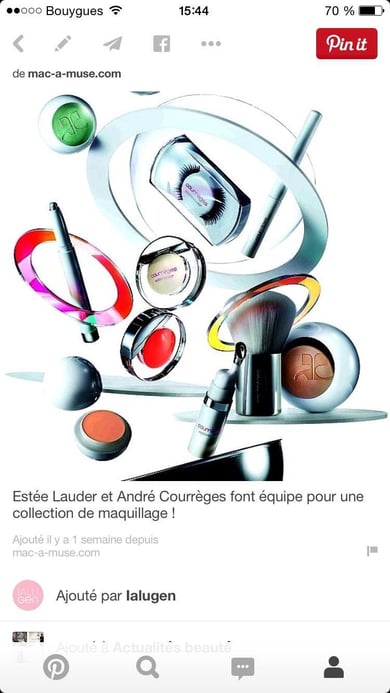 Pinterest : des visuels percutants, une brève description et un partage facile en font un must pour le Content Marketing