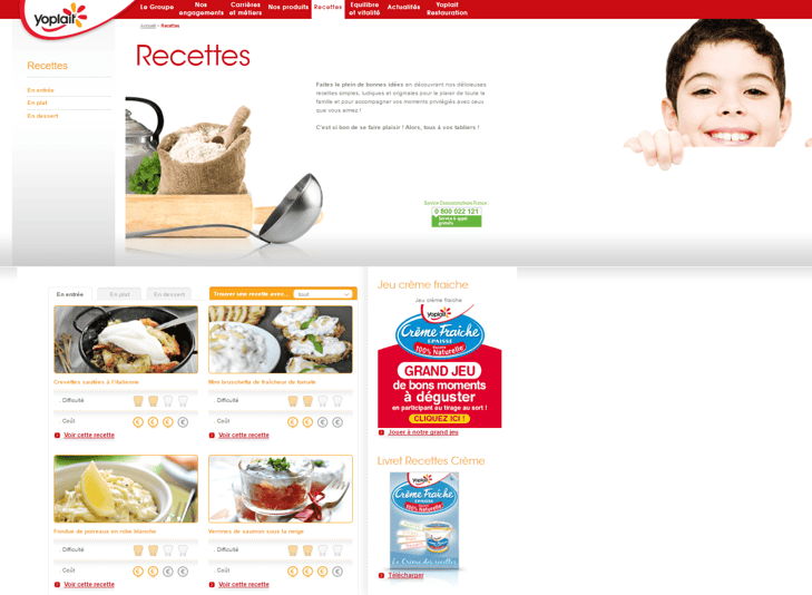 Content Marketing : une marque alimentaire peut proposer des recettes