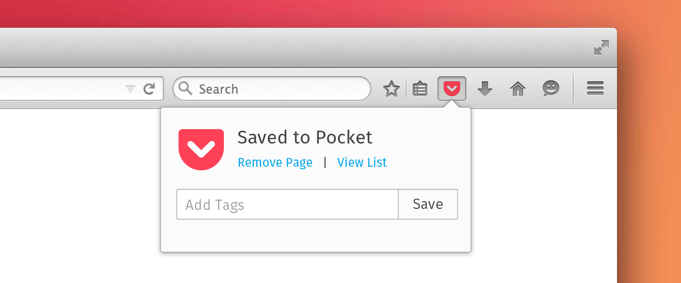 Extension Chrome inbound marketing : save to pocket