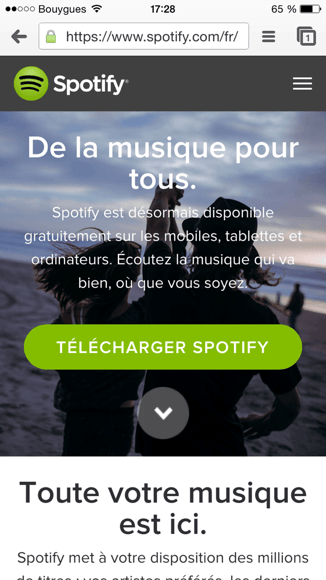Marketing mobile : une landing page adapté à la navigation mobile
