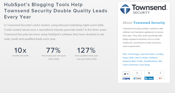 Inbound Marketing : Townsend utilise l'outil Hubspot pour accroître son taux de conversion