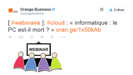 webinar Orange parle de son webinar sur les réseaux sociaux