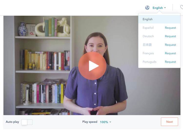 Langues dune vidéo dune formation hubspot marketing