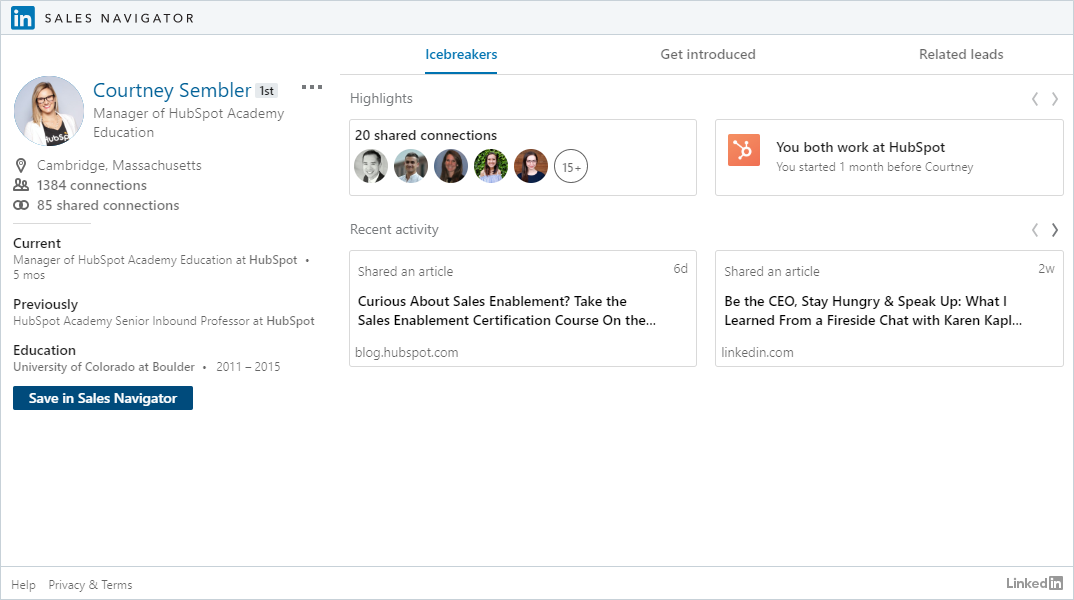 LinkedIn Sales Navigator Hubspot-1