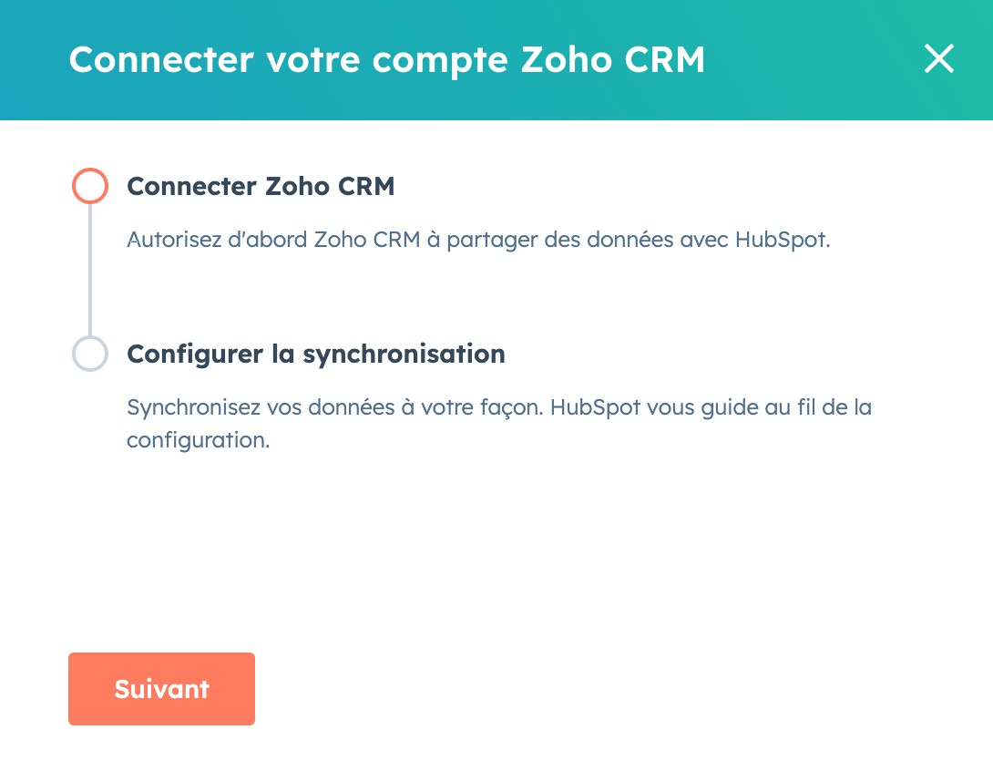 connecter Zoho CRM