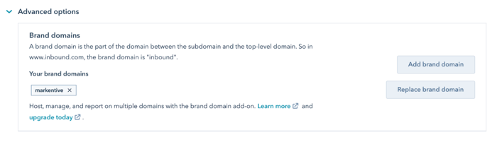 brand domain hubspot cms