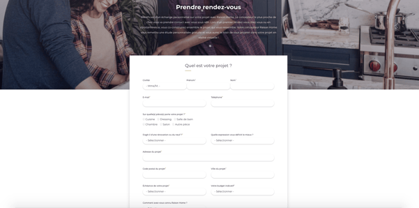 formulaire de contact HubSpot