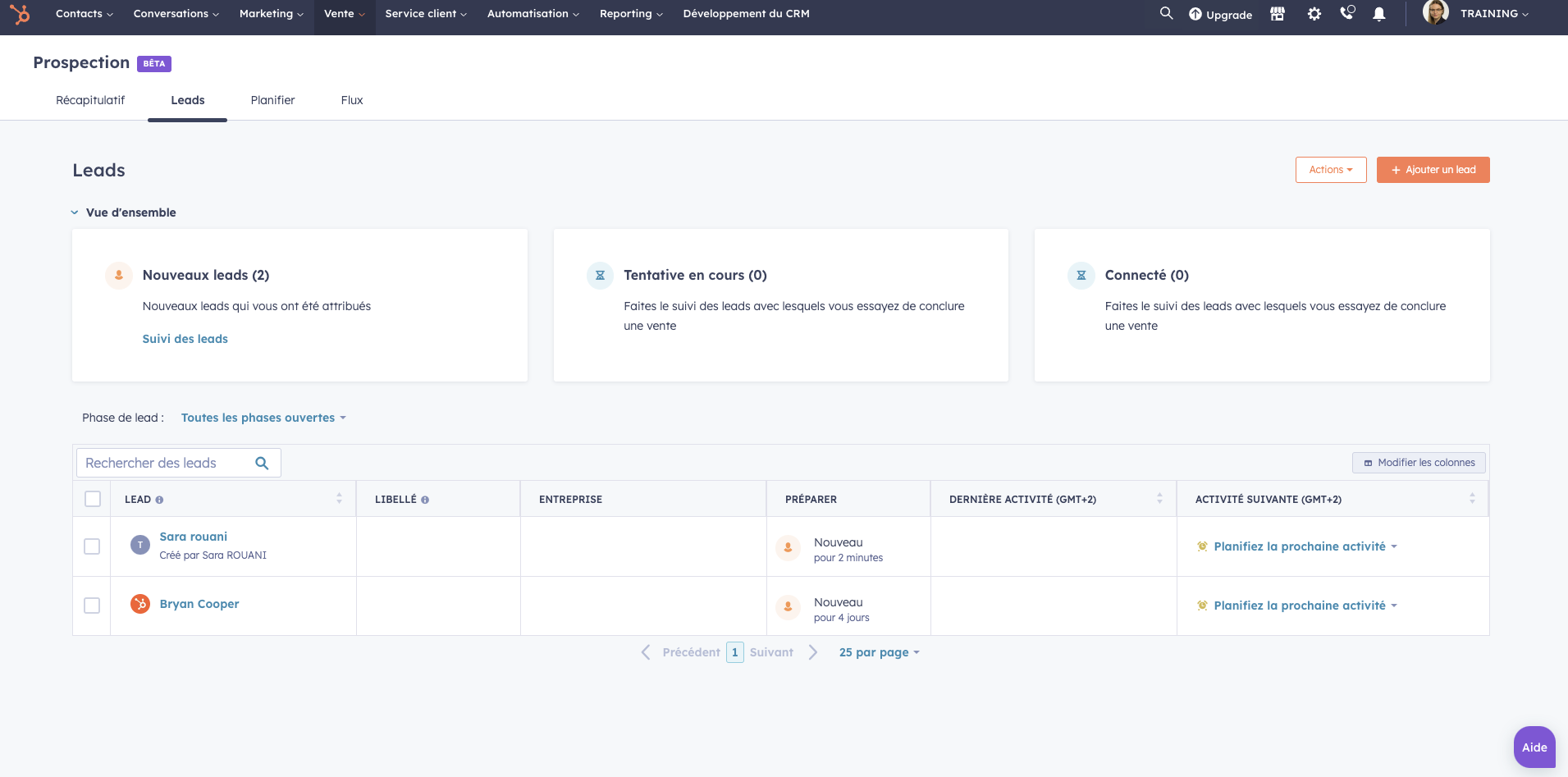 nouvel objet lead - news inbound 2023