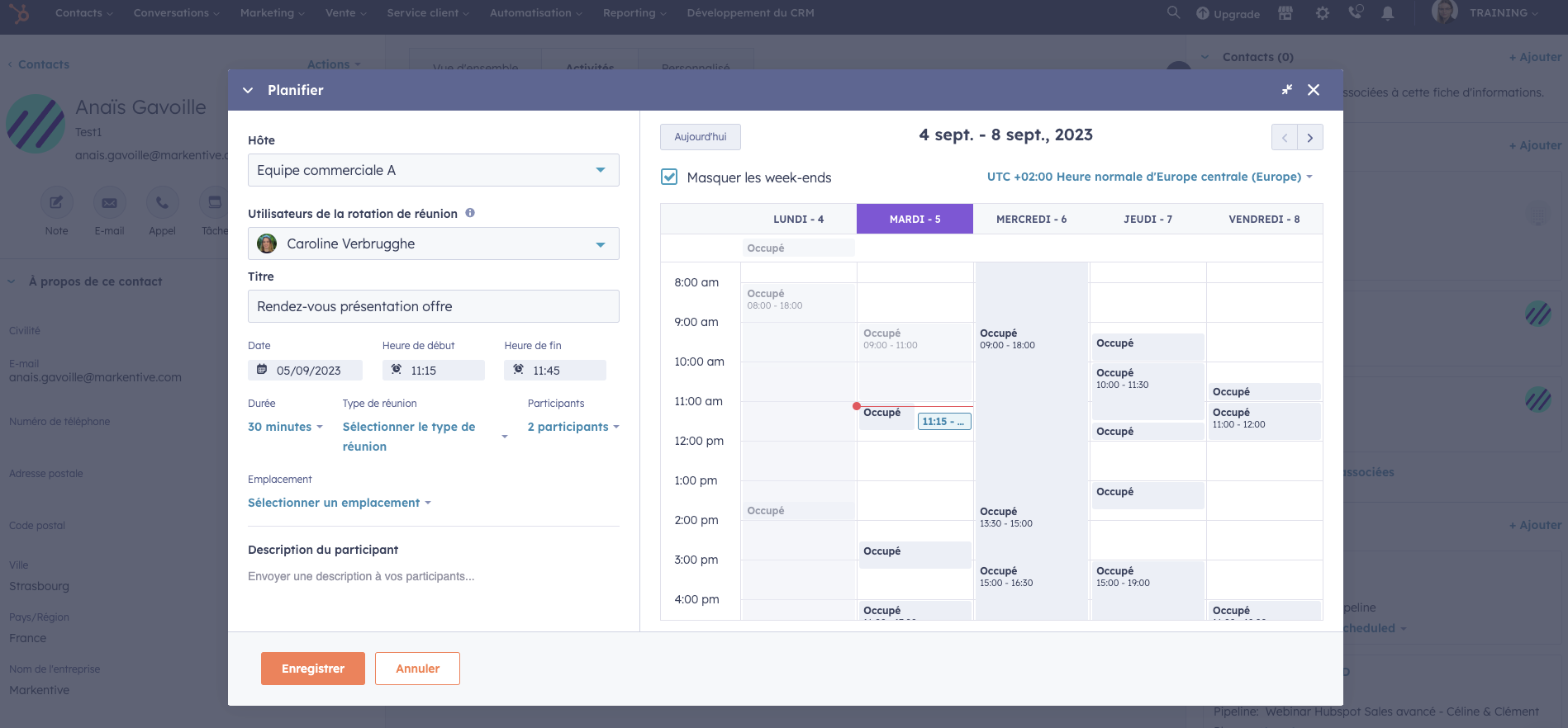 réservation rdv pour autre users - news inbound 2023