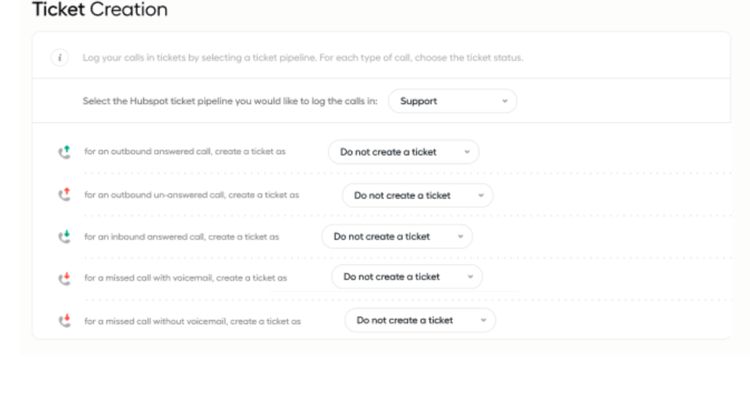 création de ticket Aircall