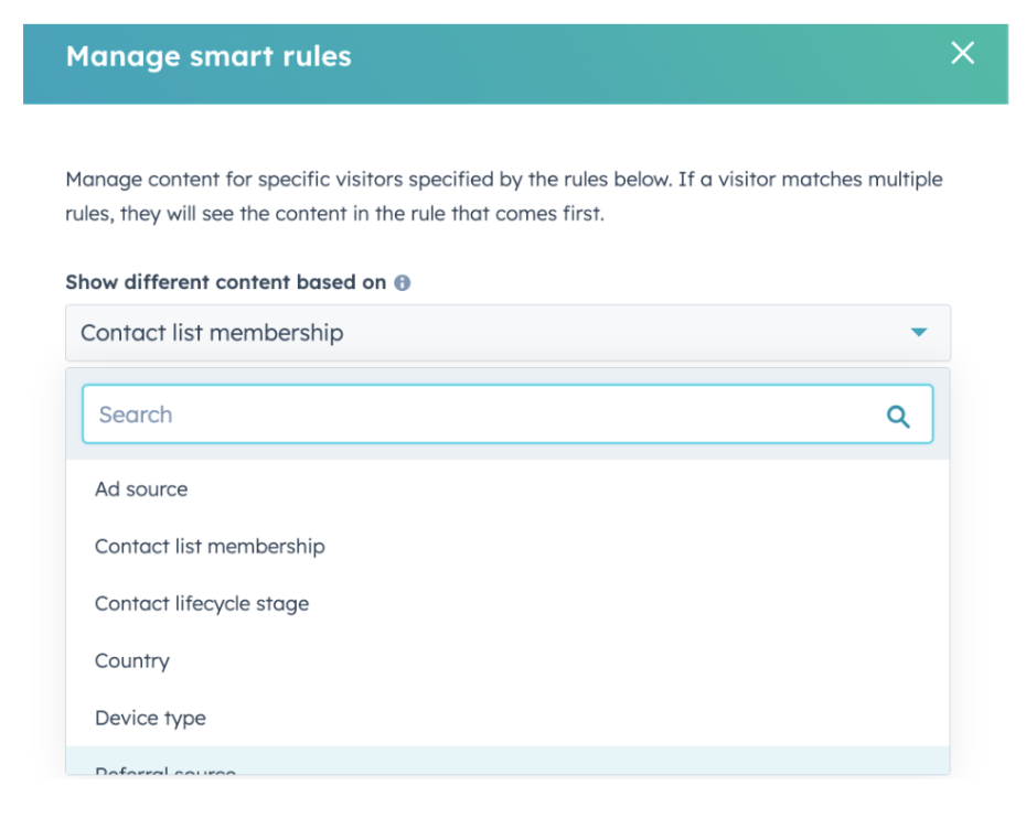 Smart rules Hubspot